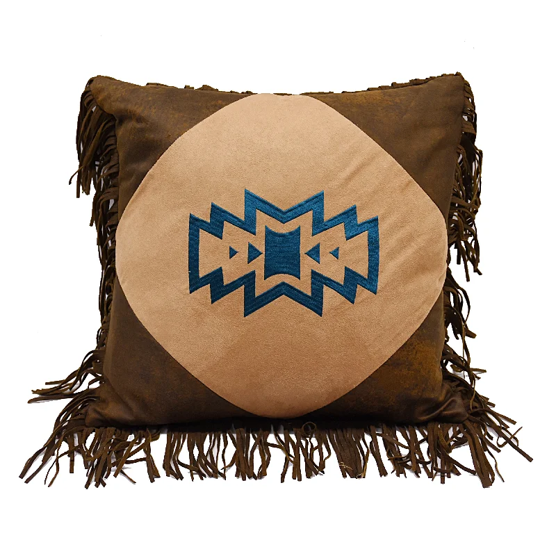 Travel Pillows for Long JourneysHiEnd Accents Southwest emblem pillow with fringe