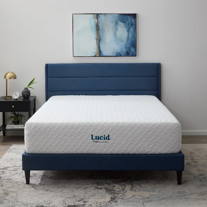 Wool - filled mattresses for natural insulation and moisture - wickingLucid Comfort Collection 14-inch Gel Memory Foam Mattress Wool - filled mattresses for natural insulation and moisture - wickingLucid Comfort Collection 14-inch Gel Memory Foam Mattress