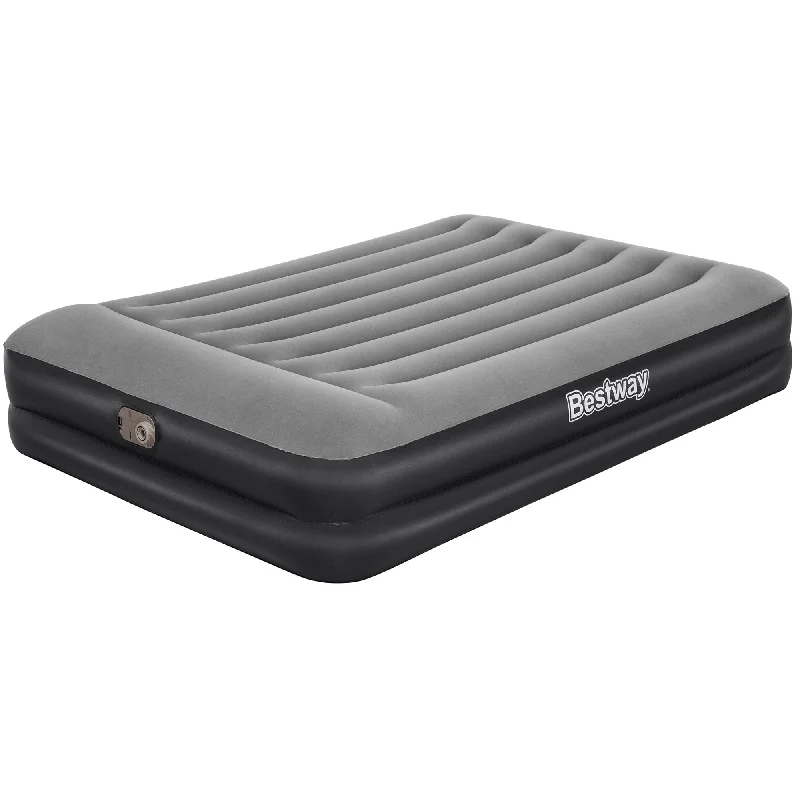 Bamboo - charcoal infused mattresses for odor absorptionBestway: Tritech Queen 18" Air Mattress - Built-in AC Pump, Auto Inflation & Deflation, Firm Comfort Level, Antimicrobial