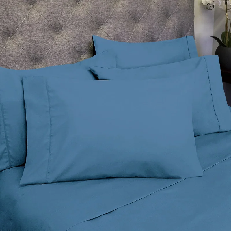 Queen - Size Sheet Sets with a European Pillowcase SetSweet Home Collection Luxurious Ultra Soft 6-Piece Bed Sheet Set