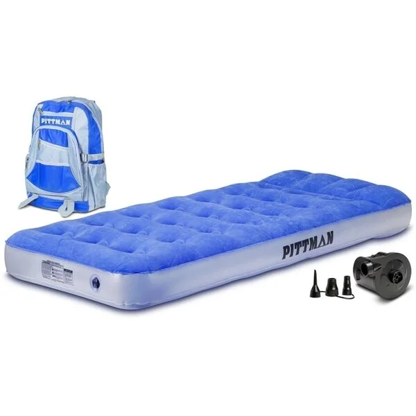 Gel - infused memory foam mattresses for cooler sleepPittman Kid's Air Mattress w/Backpack & Battery Pump Gel - infused memory foam mattresses for cooler sleepPittman Kid's Air Mattress w/Backpack & Battery Pump