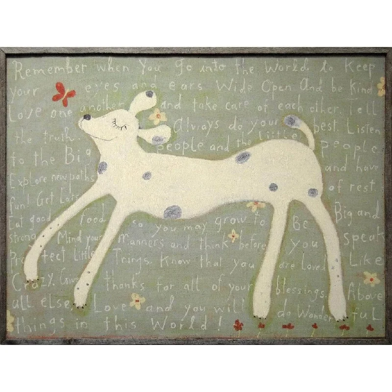 Queen - size mattresses for couples and standard bedroomsART PRINT - Girl Dog