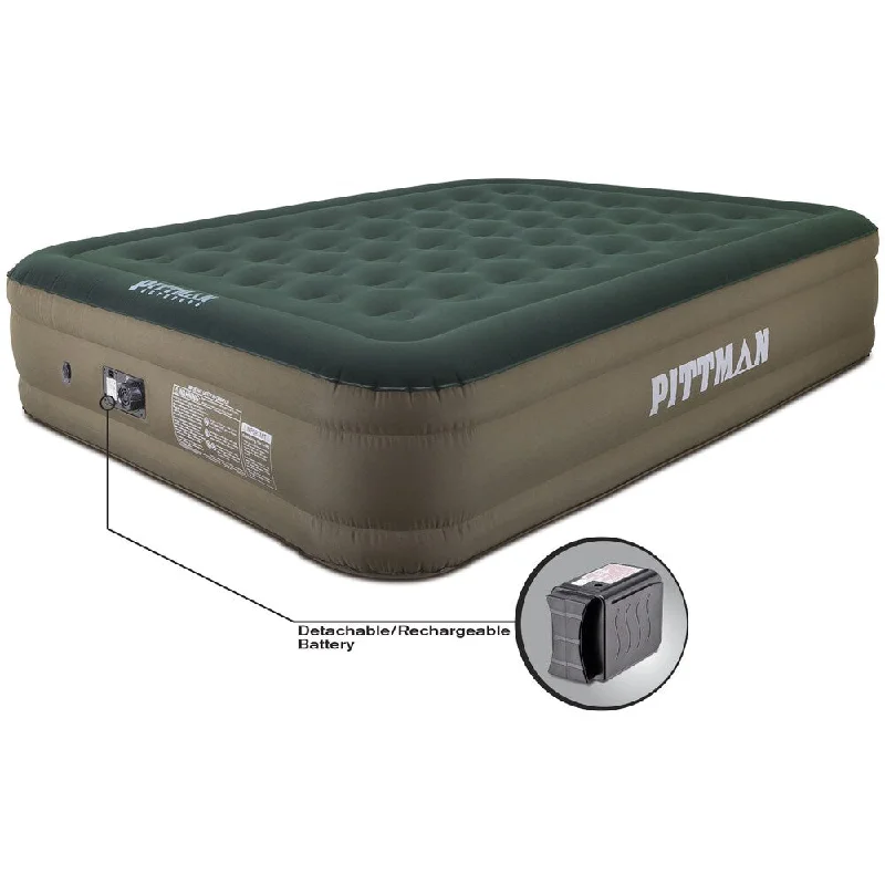 Gel - infused memory foam mattresses for cooler sleepPittman 16" Ultimate Fabric Air Mattress w/Built-in Pump - Green Gel - infused memory foam mattresses for cooler sleepPittman 16" Ultimate Fabric Air Mattress w/Built-in Pump - Green