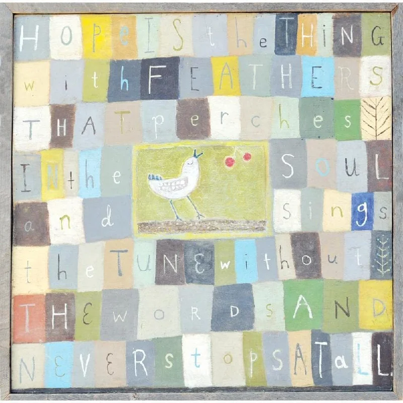 Natural latex and organic cotton blend mattressesART PRINT - Hope Is the thing