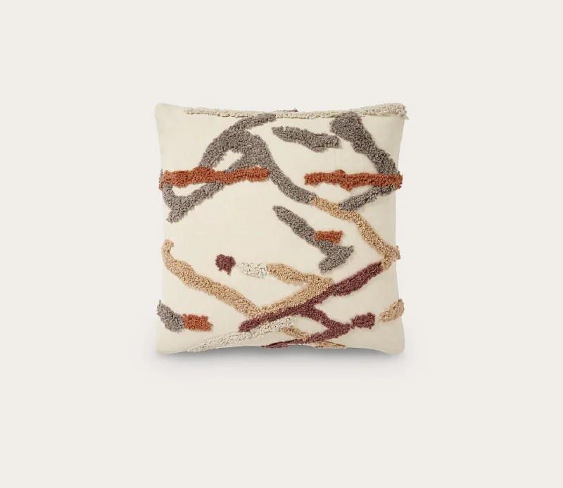 Square Pillows for Modern Home DecorLoloi Abstract Tufted Throw Pillow Set of 2