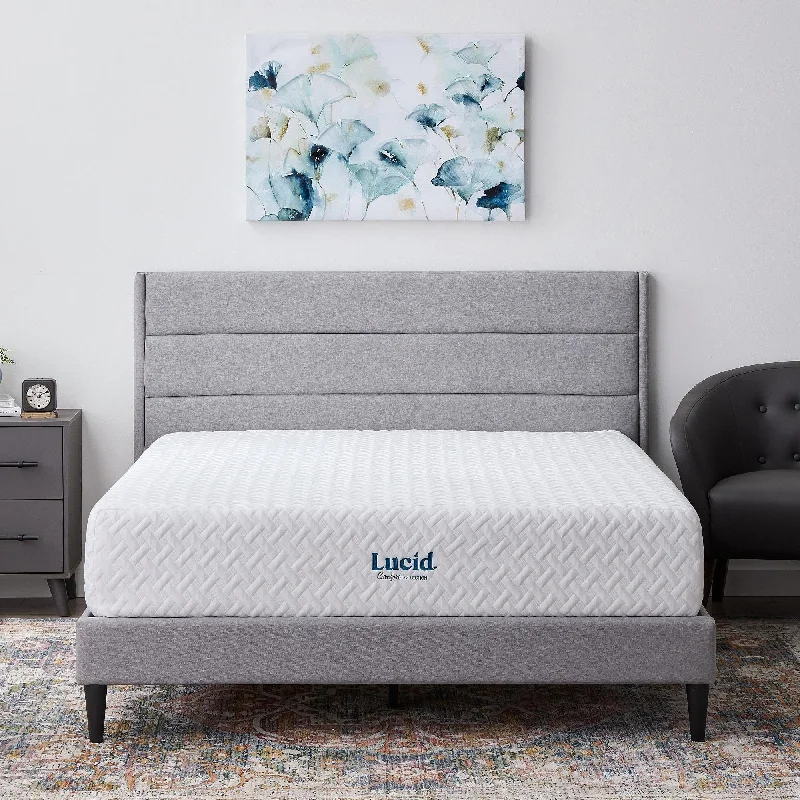Polyester - foam mattresses for budget - friendly optionsLUCID Comfort Collection 12-inch Firm Gel Memory Foam Mattress Polyester - foam mattresses for budget - friendly optionsLUCID Comfort Collection 12-inch Firm Gel Memory Foam Mattress