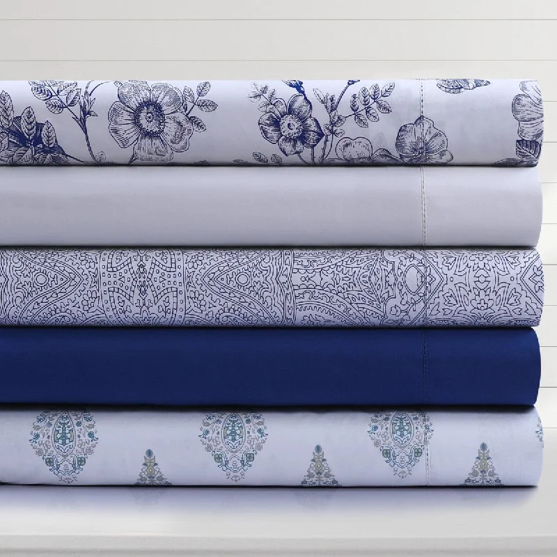 Polyester - Cotton Blend Sheets for Durability and ComfortTribeca Living Organic Cotton 400 Thread Count Percale Extra Deep Pocket Sheet Set