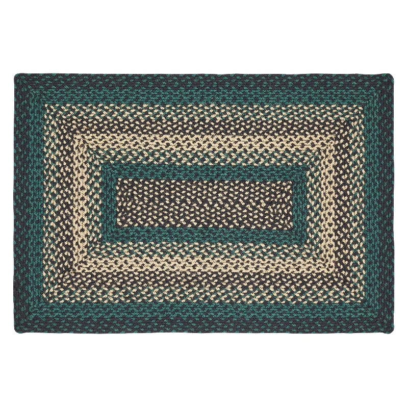 Checkered bed skirts for a classic patternPine Grove Jute Rug Rect w/ Pad 24x36