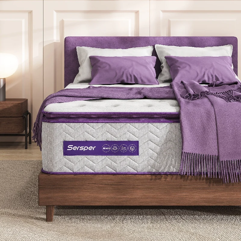 Natural latex and organic cotton blend mattressesSersper 12 Inch Memory Foam Hybrid Pillow Top Mattress,Medium Firmness Comfort Mattress, Mattress in a Box Natural latex and organic cotton blend mattressesSersper 12 Inch Memory Foam Hybrid Pillow Top Mattress,Medium Firmness Comfort Mattress, Mattress in a Box
