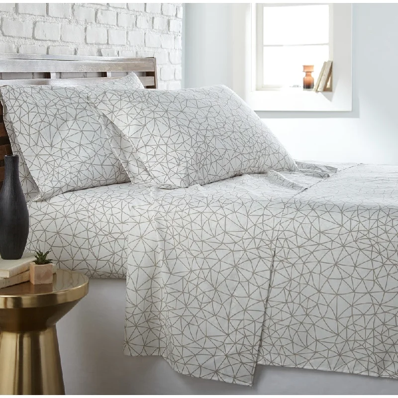 white with taupe maze