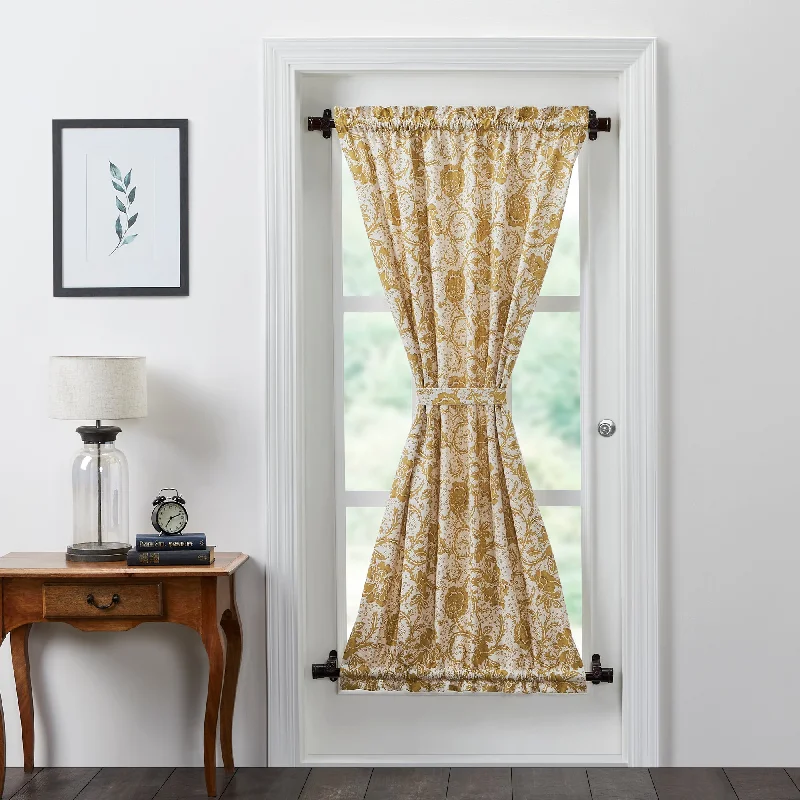 Cotton bed skirts for a soft and breathable lookDorset Gold Floral Door Panel 72x40