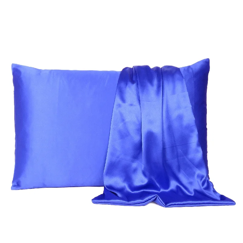 Twin - Size Sheet Sets with a Pillow ProtectorHomeRoots Royal Blue Dreamy Set Of 2 Silky Satin Standard Pillowcases