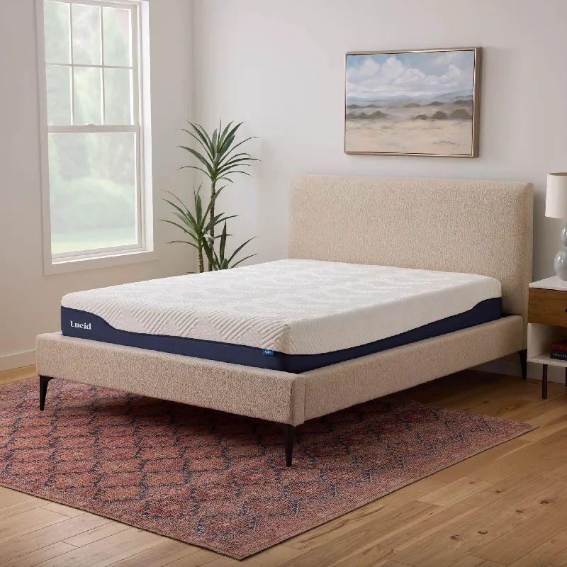 Organic cotton mattresses for a chemical - free sleep surfaceLUCID Comfort Collection 10-in. Gel and Aloe Vera Hybrid Mattress Organic cotton mattresses for a chemical - free sleep surfaceLUCID Comfort Collection 10-in. Gel and Aloe Vera Hybrid Mattress