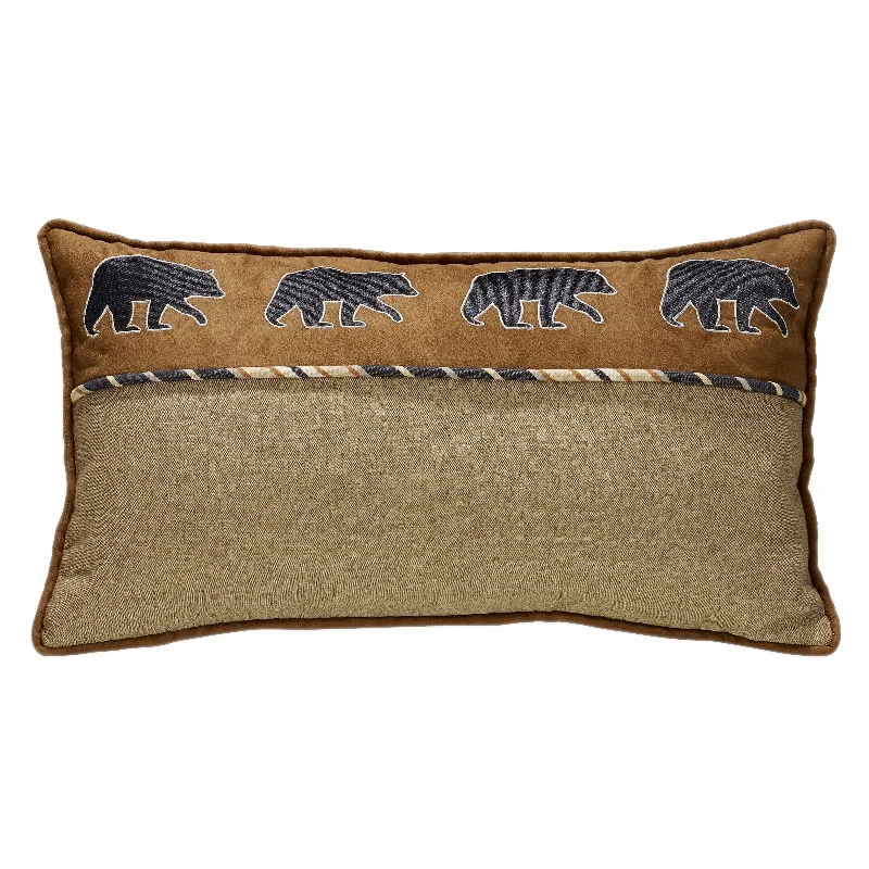 Round Pillows for Boho-Style InteriorsHiEnd Accents Black Bear Pillow