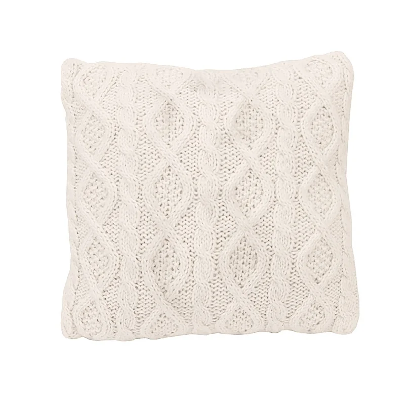 Cotton Pillows for Natural ComfortHiEnd Accents Cable Knit Pillow