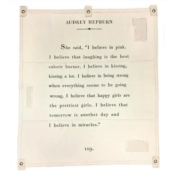 Bamboo - charcoal infused mattresses for odor absorptionWall Tarp - Quote from Audrey Hepburn Wall Hanging Bamboo - charcoal infused mattresses for odor absorptionWall Tarp - Quote from Audrey Hepburn Wall Hanging
