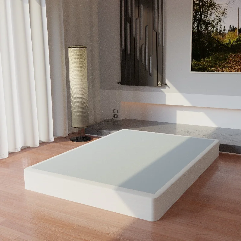 Queen - size mattresses for couples and standard bedroomsONETAN , 5” & 8" Easy Wood Box Spring/Foundation with Simple Assembly, White. Queen - size mattresses for couples and standard bedroomsONETAN , 5” & 8" Easy Wood Box Spring/Foundation with Simple Assembly, White.