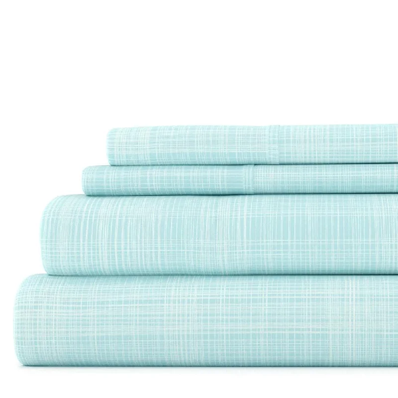 Moisture - Wicking Cotton Sheets for a Dry and Comfortable SleepBecky Cameron 4-piece Deep Pocket Thatch Pattern Bed Sheet Set Moisture - Wicking Cotton Sheets for a Dry and Comfortable SleepBecky Cameron 4-piece Deep Pocket Thatch Pattern Bed Sheet Set