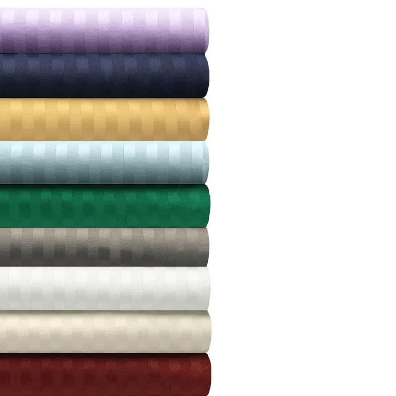 Linen - Cotton Blend Sheets for a Natural and Versatile OptionSuperior Egyptian Cotton 300 Thread Count Stripe Deep Pocket 4 Piece Bed Sheet Set Linen - Cotton Blend Sheets for a Natural and Versatile OptionSuperior Egyptian Cotton 300 Thread Count Stripe Deep Pocket 4 Piece Bed Sheet Set