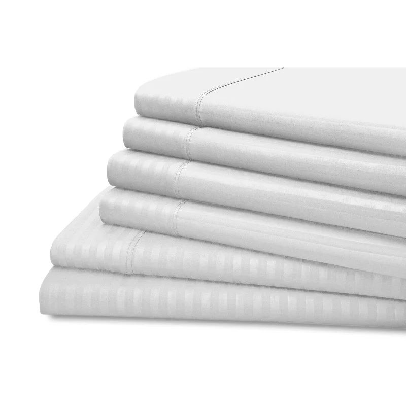 Organic Flannel Sheets for a Natural and Warm SleepHotel New York 6-Piece Dobby Stripe Sheet Set