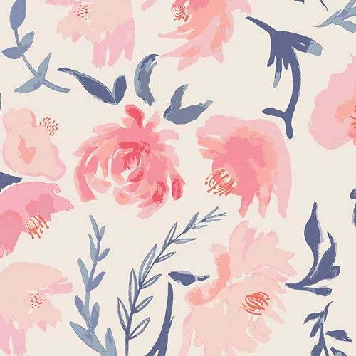 Queen - size mattresses for couples and standard bedroomsWonderful Things Aquarelle Floral Rosewater Fabric by the Yard | 100% Cotton Queen - size mattresses for couples and standard bedroomsWonderful Things Aquarelle Floral Rosewater Fabric by the Yard | 100% Cotton
