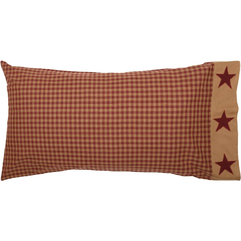 Cotton bed skirts for a soft and breathable lookNinepatch Star King Pillow Case w/Applique Border Set of 2 21x40 Cotton bed skirts for a soft and breathable lookNinepatch Star King Pillow Case w/Applique Border Set of 2 21x40