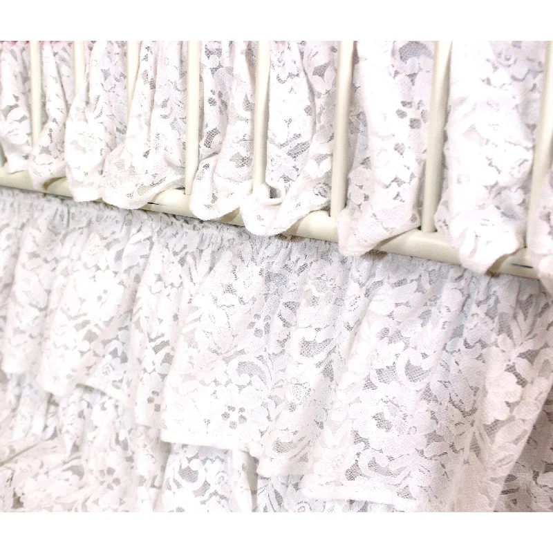 Natural latex and organic cotton blend mattressesWaterfall Ruffle 3 Tier Crib Skirt | Vintage Lace White Natural latex and organic cotton blend mattressesWaterfall Ruffle 3 Tier Crib Skirt | Vintage Lace White