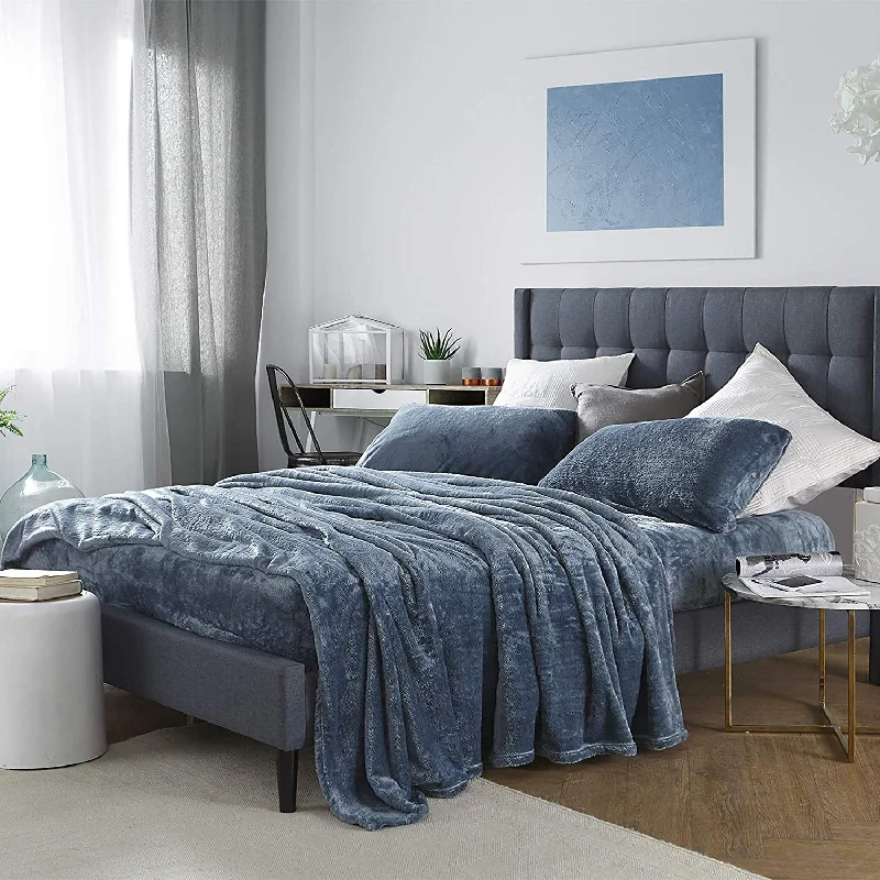 Organic Flannel Sheets for a Natural and Warm SleepComa Inducer® Me Sooo Comfy Bed Sheet Set - Smoke Blue
