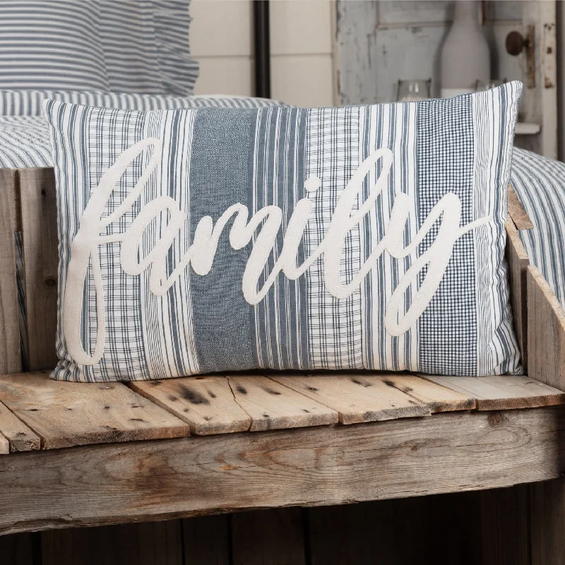 Back Support Pillows for Office ChairsSawyer Mill Blue Family Pillow