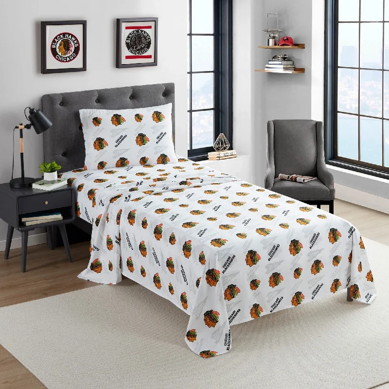 Sheet Sets with Multiple Pillowcase OptionsNHL Officially Licenced Chicago Blackhawks Sheet Set Sheet Sets with Multiple Pillowcase OptionsNHL Officially Licenced Chicago Blackhawks Sheet Set