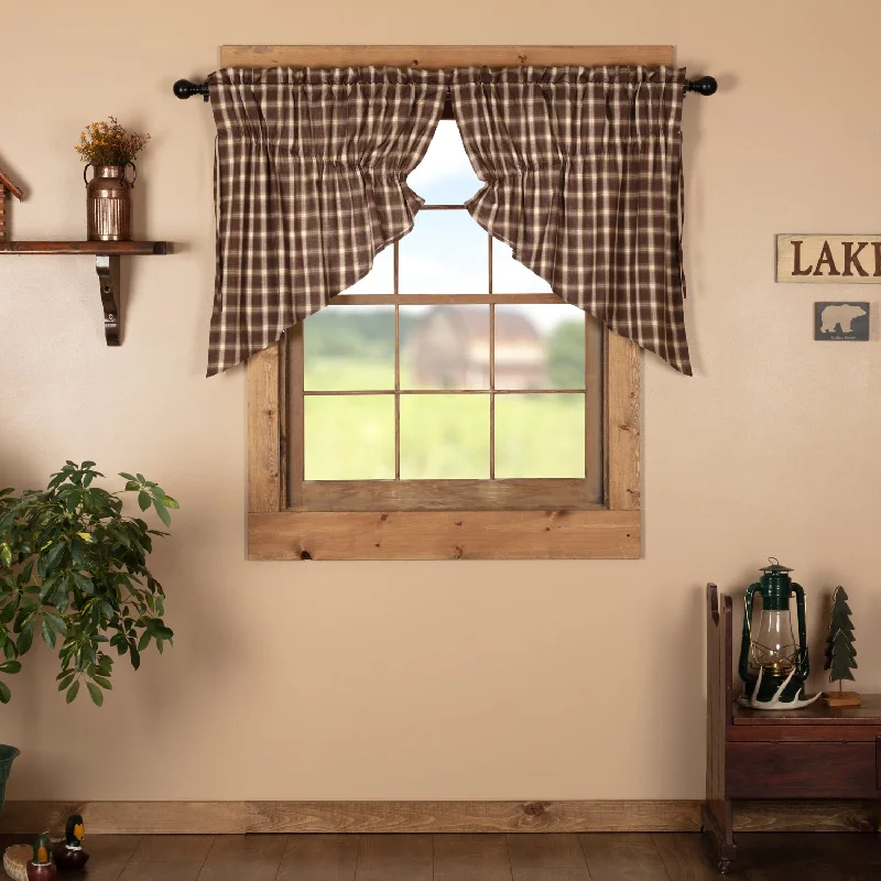 Bed skirts with a vintage - inspired patternRory Prairie Swag Set of 2 36x36x18