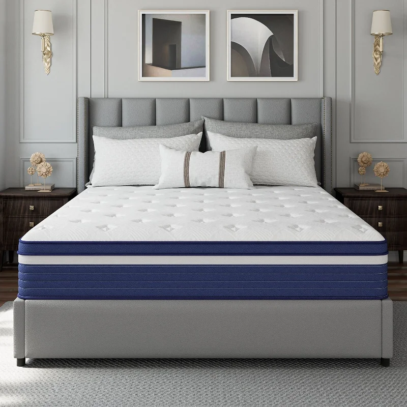 Hybrid mattresses combining foam and innerspring technologyIFLUOUS 10in. Innerspring Hybrid Cooling and Breathable Medium Firm Mattress with CertiPUR-US, SGS and OEKO-TEX Certified Hybrid mattresses combining foam and innerspring technologyIFLUOUS 10in. Innerspring Hybrid Cooling and Breathable Medium Firm Mattress with CertiPUR-US, SGS and OEKO-TEX Certified