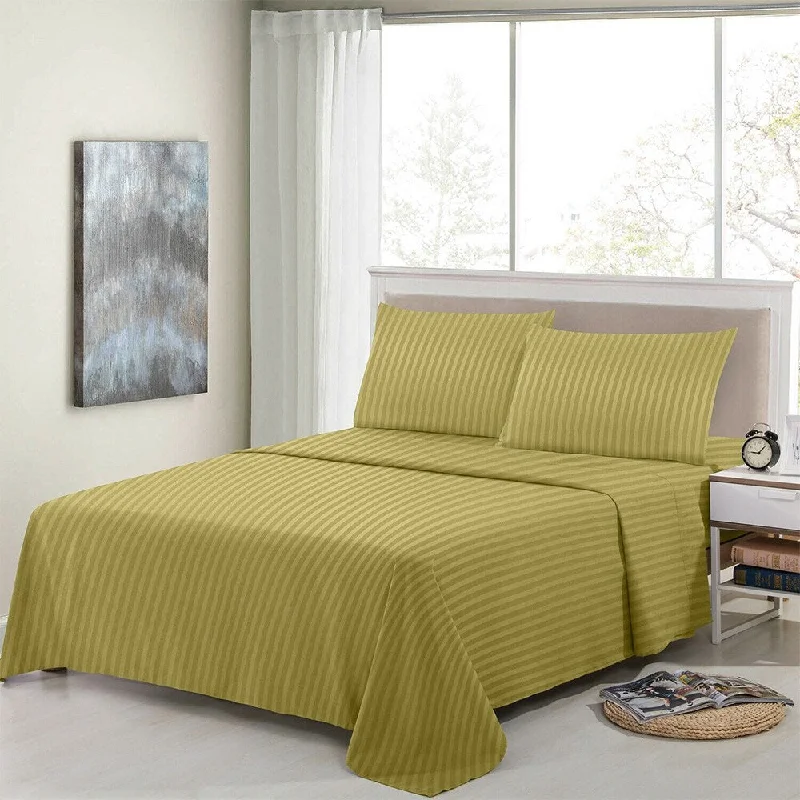 King - Size Sheet Sets with a Decorative Pillow Set4 Piece Bed Sheets 1800 Count Egyptian Comfort Twin Green