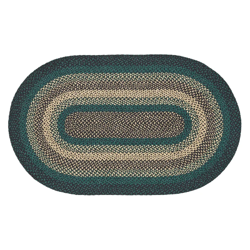 Bed skirts with a retro - style patternPine Grove Jute Rug Oval w/ Pad 36x60