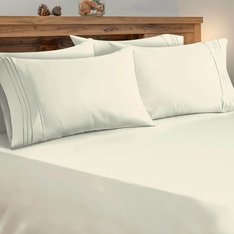 King - Size Sheet Sets with a Decorative Pillow SetKing Size Sheets 6 Piece Bedding Sheets & Pillowcases Soft Microfiber 100GSM, Breathable & Cooling Bed Sheets 1800 Thread Count King - Size Sheet Sets with a Decorative Pillow SetKing Size Sheets 6 Piece Bedding Sheets & Pillowcases Soft Microfiber 100GSM, Breathable & Cooling Bed Sheets 1800 Thread Count