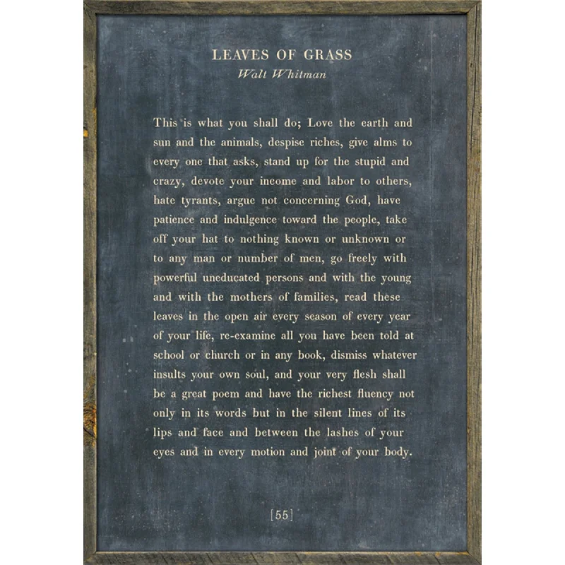 Queen - size mattresses for couples and standard bedroomsLeaves of Grass- Poetry Collection Art Print Queen - size mattresses for couples and standard bedroomsLeaves of Grass- Poetry Collection Art Print
