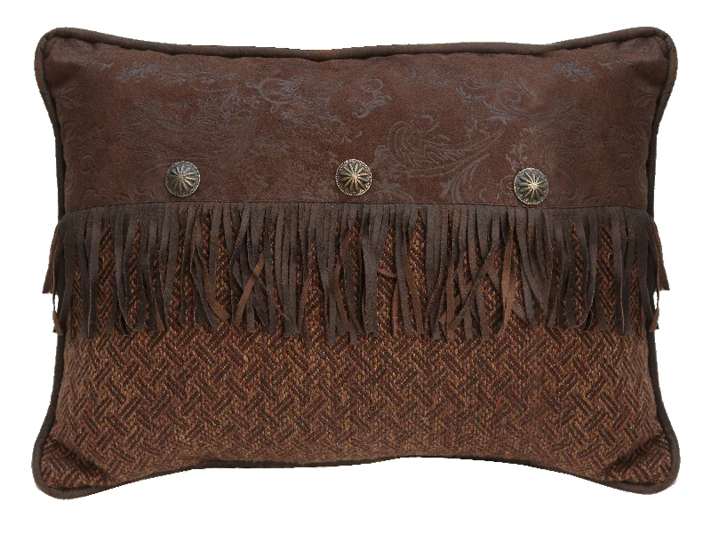 Cotton Pillows for Natural ComfortHiEnd Accents Del Rio Pillow with Conchos