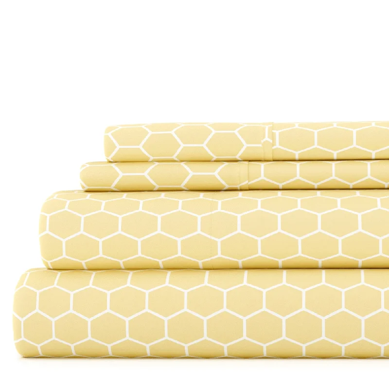 Moisture - Wicking Cotton Sheets for a Dry and Comfortable SleepBecky Cameron Honeycomb Ultra-soft 4-piece Deep Pocket Bed Sheet Set Moisture - Wicking Cotton Sheets for a Dry and Comfortable SleepBecky Cameron Honeycomb Ultra-soft 4-piece Deep Pocket Bed Sheet Set