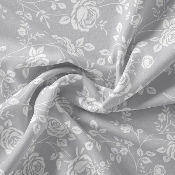 Silver Roses - Light Gray