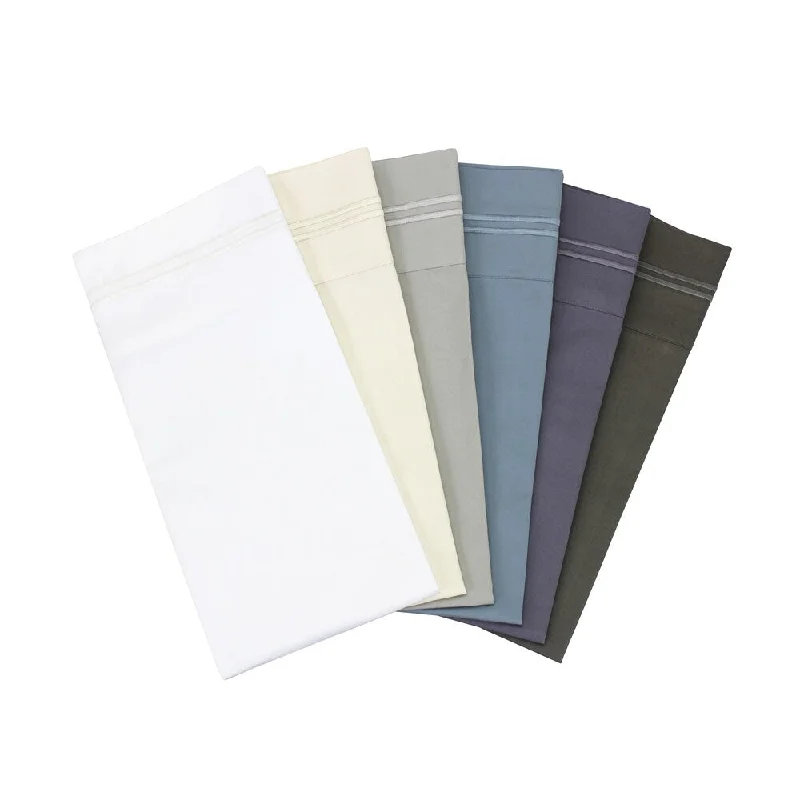 King - Size Sheet Sets with a Decorative Pillow Set600 Thread Count Long Staple Cotton Border Stripe Embroidery Sheet Set