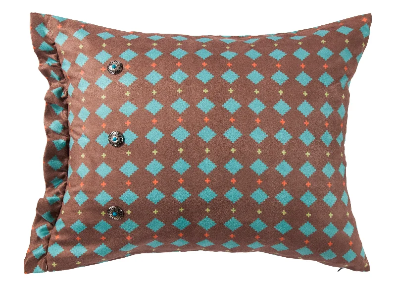 Plush Pillows for a Cozy BedHiEnd Accents Printed multi diamond suede pillow