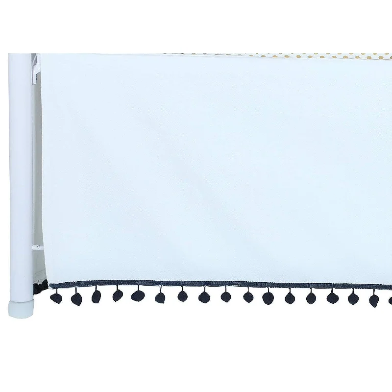Natural latex and organic cotton blend mattressesFlat White Denim Pom Pom Crib Skirt (Navy) Natural latex and organic cotton blend mattressesFlat White Denim Pom Pom Crib Skirt (Navy)
