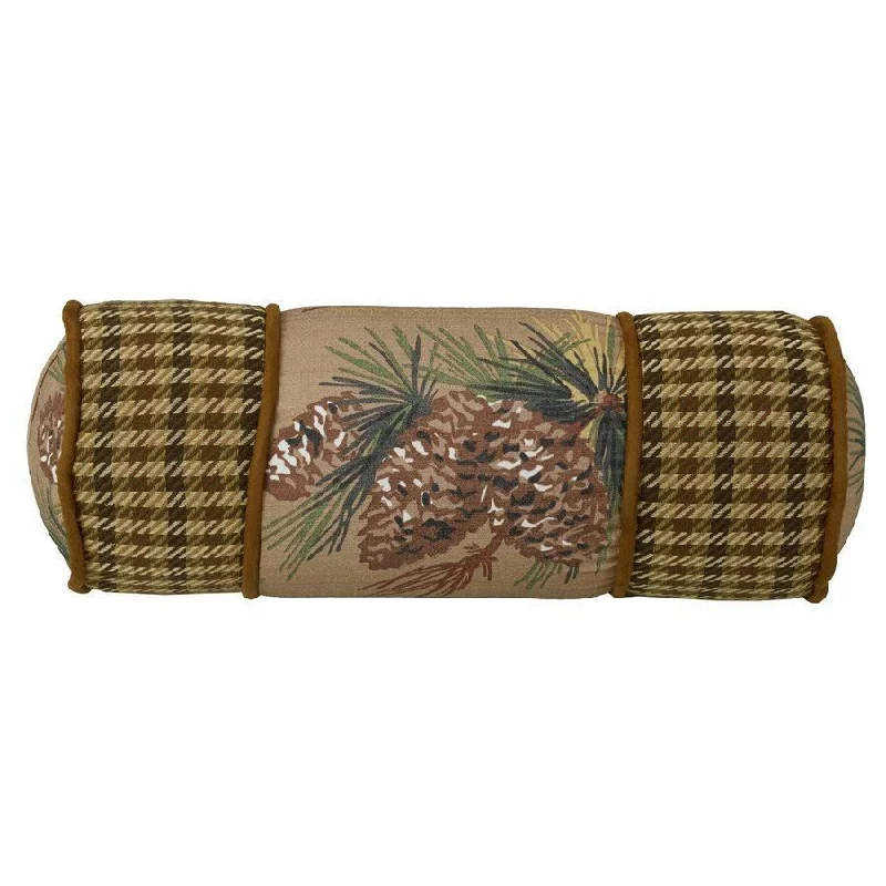 Bolster Pillows for Sofa DecorationHiEnd Accents Pinecone Neck Roll