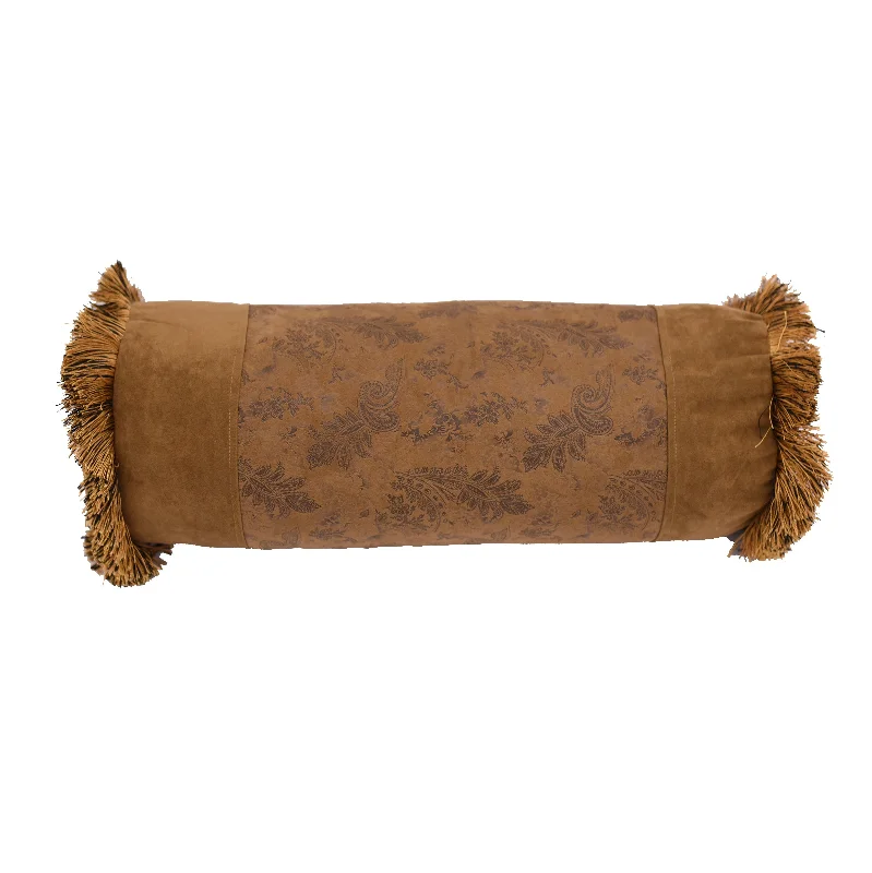 Velvet Pillows for a Touch of EleganceHiEnd Accents Small Paisley Neckroll