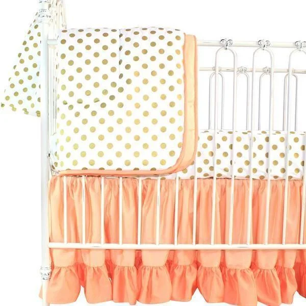 Natural latex and organic cotton blend mattressesCoral Sunset, Papaya and Gold Dots Ruffle Baby Bedding | Coral Shades and Gold Dots Crib Bedding Natural latex and organic cotton blend mattressesCoral Sunset, Papaya and Gold Dots Ruffle Baby Bedding | Coral Shades and Gold Dots Crib Bedding