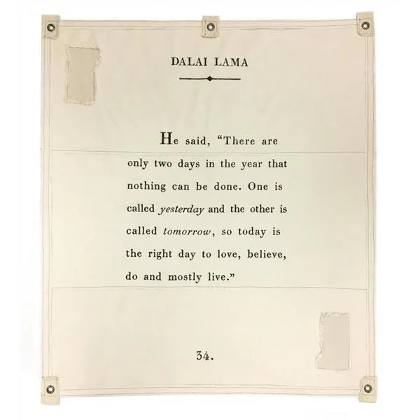 Wool - filled mattresses for natural insulation and moisture - wickingWall Tarp - Quote from Dalai Lama Wall Hanging Wool - filled mattresses for natural insulation and moisture - wickingWall Tarp - Quote from Dalai Lama Wall Hanging