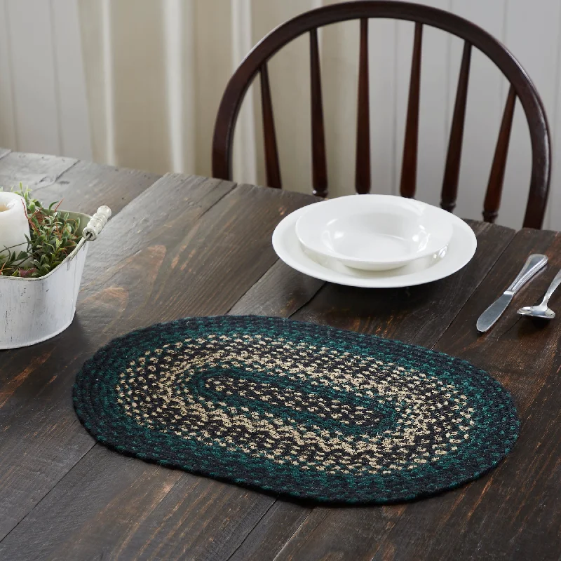 Bed skirts with a wrinkle - resistant fabricPine Grove Jute Oval Placemat 12x18