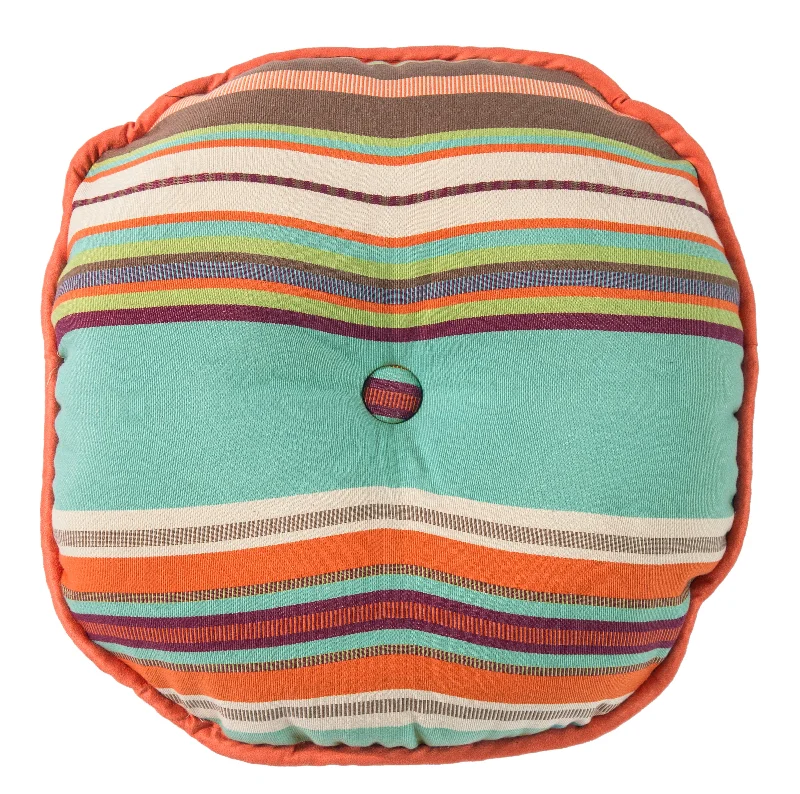 Silk Pillows for Smooth Skin and HairHiEnd Accents Round Serape Pillow, 12``