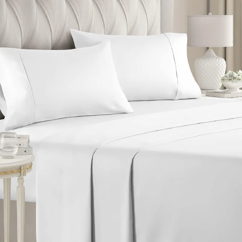 Organic Flannel Sheets for a Natural and Warm SleepCGK Linens 400 Thread Count Deep Pocket Cotton 4 Piece Bed Sheet Set