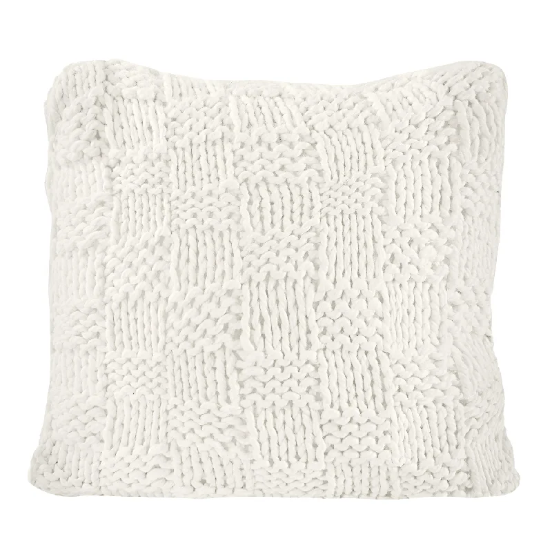 Bolster Pillows for Sofa DecorationHiEnd Accents Chess Knit Euro Pillow, Natural